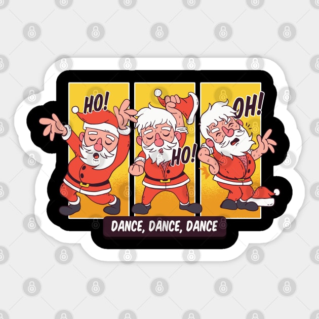 Dancing Santa Sticker by madeinchorley